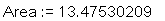 Area := 13.47530209