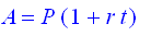 A = P*(1+r*t)